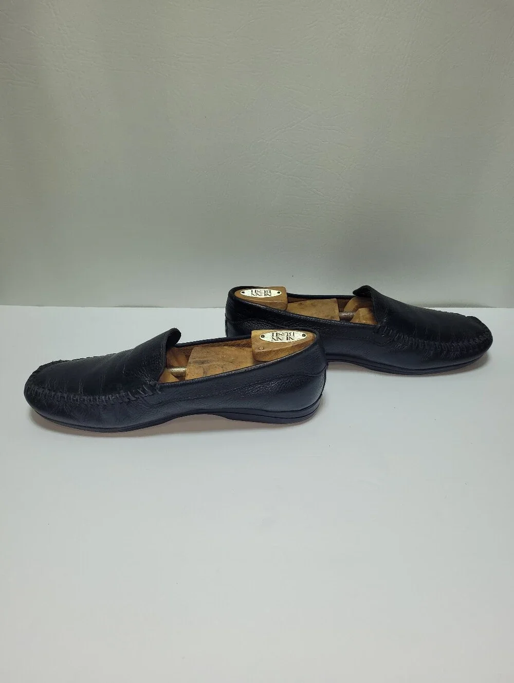 Arnold Palmer Augusta Collection Black Leather Slip-On Loafers